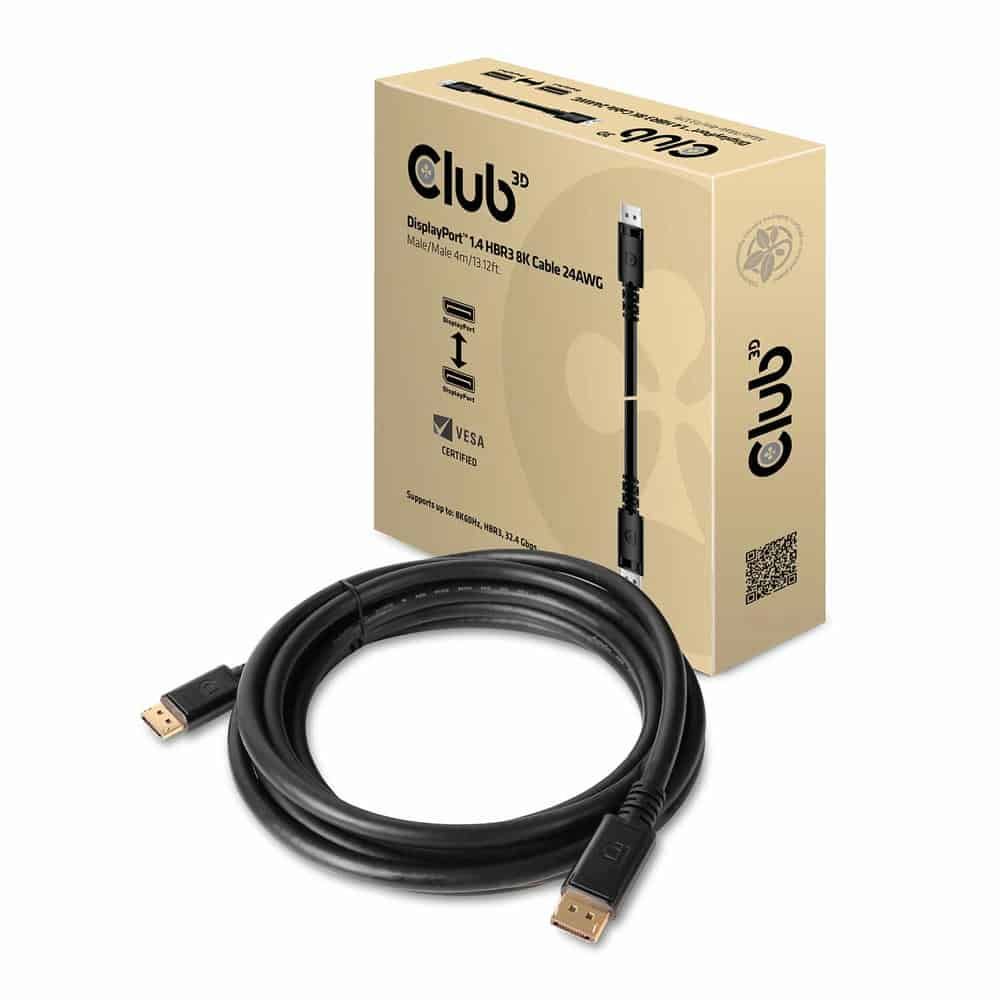 (image for) Club3D 4M/13.12ft Display Port 1.4 Cable